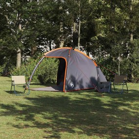 vidaXL Barraca Cabana com telhado Cinza e Laranja 370 x 230 x 185 cm