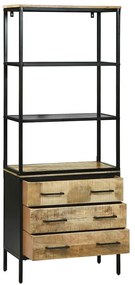 Highboard vidaXL 70x35x180 cm Madeira Sólida Mango Rústica