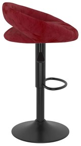 Bancos de bar 2 pcs veludo vermelho tinto