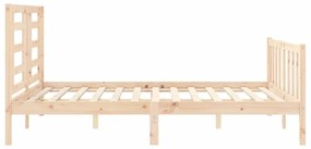 Estrutura de cama King Size com cabeceira madeira maciça