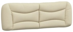 Estrutura de cama sem colchão 160x200 cm tecido cor creme