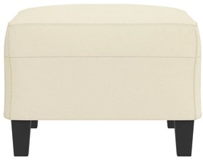 Apoio de pés 70x55x41 cm couro artificial cor creme
