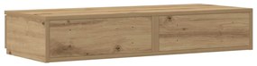 gavetas vidaXL Artisan Carvalho 80x36,5x16,5 cm em Madeira de Engenhar
