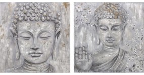 Pintura Dkd Home Decor Buda (100 X 2.4 X 100 cm) (2 Pcs)