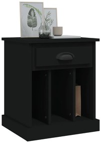 Mesas de cabeceira 2 pcs 43x36x50 cm preto