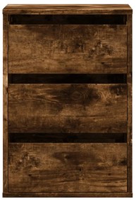 Cómoda com 3 Gavetas - 40x41x58 cm - derivados de madeira - carvalho f