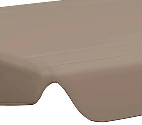 Toldo suplente p/ baloiço de jardim cinza-acastanhado
