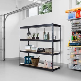 Estante para cargas pesadas 160 x 180 x 60 cm Preto