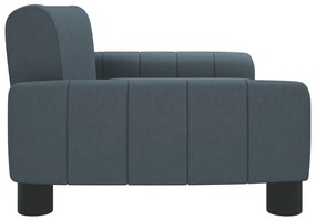 Sofá infantil 70x45x30 cm tecido cinzento-escuro