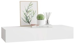 Prateleira de parede com gaveta MDF 60x23,5x10 cm branco