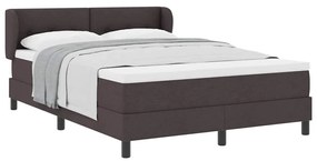 Cama Box com Colchão vidaXL Marrom Escuro 160x200 cm Tecido