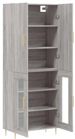 Armário alto 69,5x34x180 cm derivados de madeira sonoma cinza
