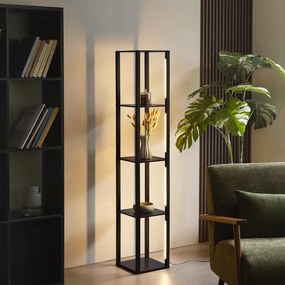 Candeeiro de pé design preto com LED regulável em 3 níveis - Tianna