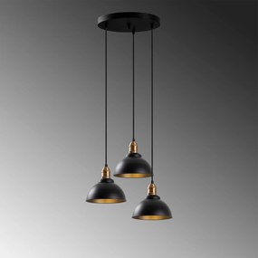 Chandelier Varzan – Preto Antique – 44 x 44 x 117 cm
