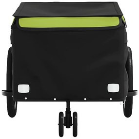 Reboque para bicicleta 30 kg ferro preto e verde