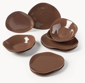 Conjunto de loiça em porcelana com forma orgânica Joana, 4 pessoas, conjunto de 12