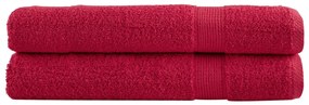 Toalhas de sauna premium SOLUND 2pcs 80x200cm 600 gsm vermelho