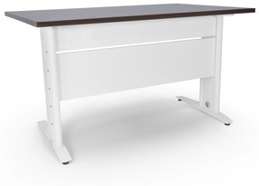 Secretária de Escritório 1400x800x750mm Soho – Branco / Wengué
