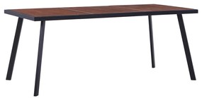 vidaXL Mesa de jantar 180x90x75 cm MDF cor madeira clara e preto