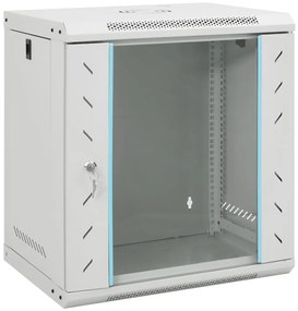 vidaXL Armário bastidor de parede 12U 19" IP20 53x40x60 cm