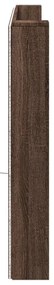 Armário cabeceira luzes LED 220x16,5x103,5 cm carvalho castanho