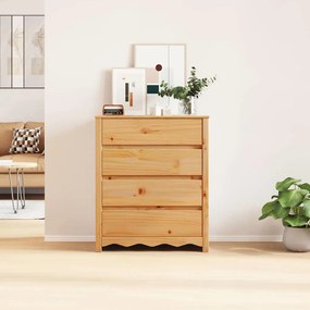 Cômoda vidaXL 'DRAMMEN'76,5x40x91 cm Madeira Sólida de Pinheiro