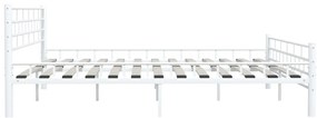 Estrutura de cama 200x200 cm metal branco