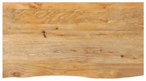 vidaXL Tampo de mesa c/ borda viva 120x60x3,8 cm mangueira maciça
