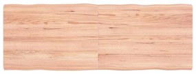 Tampo de mesa com bordas vivas carvalho tratado castanho-claro