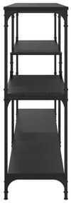 Mesa consola 160x32x95 cm derivados de madeira preto