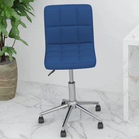 vidaXL Cadeira de escritório giratória tecido azul
