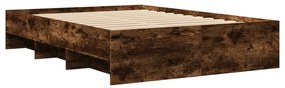 Estrutura cama s/ colchão derivados de madeira carvalho fumado