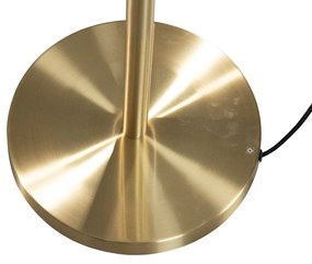 Vloerlamp messing met velours kap taupe 50cm - Simplo Clássico / Antigo