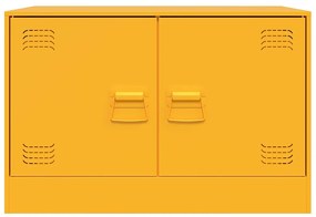 Móvel de TV 67x39x44 cm aço amarelo mostarda