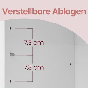 Banco sapateira com espaço de arrumação 12 compartimentos 30,3 x 104 x 48 cm branco clássico