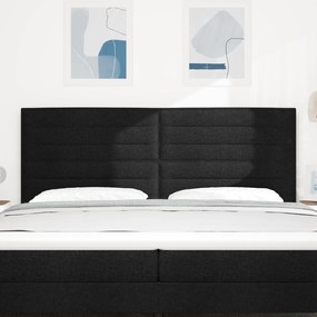 Cabeceira Design Linhas Preta 200 cm Tecido
