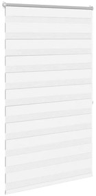 Estore de rolo 100 x 175 cm, linhas de zebra / Branco