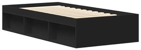 Estrutura de cama solteiro 75x190 cm preto