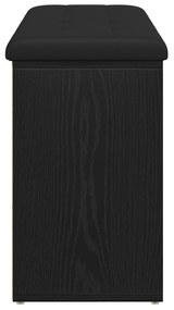 Banco de Armazenamento vidaXL Madeira de Carvalho Preto 100x30x48 cm