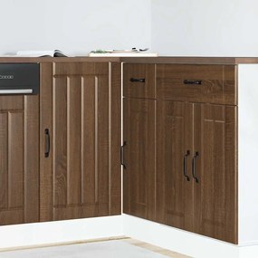 vidaXL Armário de cozinha inferior deriv. de madeira carvalho castanho