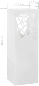 Suporte para guarda-chuvas pedras em aço branco