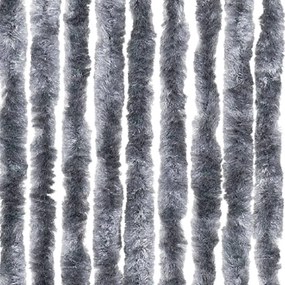 Cortina anti-insetos 100x230 cm chenille prateado