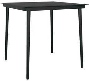 3 pcs conjunto de jantar para jardim com almofadões cinzento