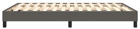 Estrutura de cama 140x190 cm couro artificial cinzento