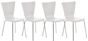 Conjunto de 4 cadeiras cozinha e jantar Aaron 43 x 84 x 50 cm Branco