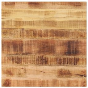 vidaXL Tampo de mesa quadrado 70x70x3,8 cm mangueira áspera maciça