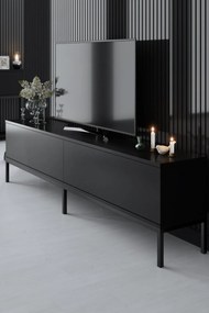 Conjunto de Mobiliário de Sala Lord – Preto – TV Stand: 180x47x30 cm,