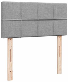 Cama otomana com colchão 100x200 cm tecido cinzento claro