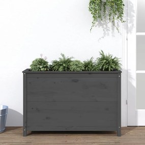 vidaXL Canteiro elevado de jardim 119,5x40x78 cm pinho maciço cinzento