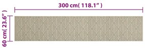 Tapete de cozinha lavável 60x300 cm veludo padrão folhas